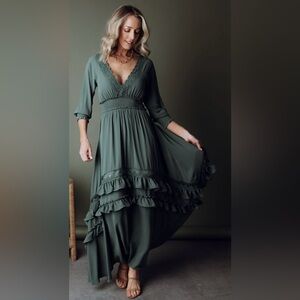 Baltic Born Olive Green Maxi Dress